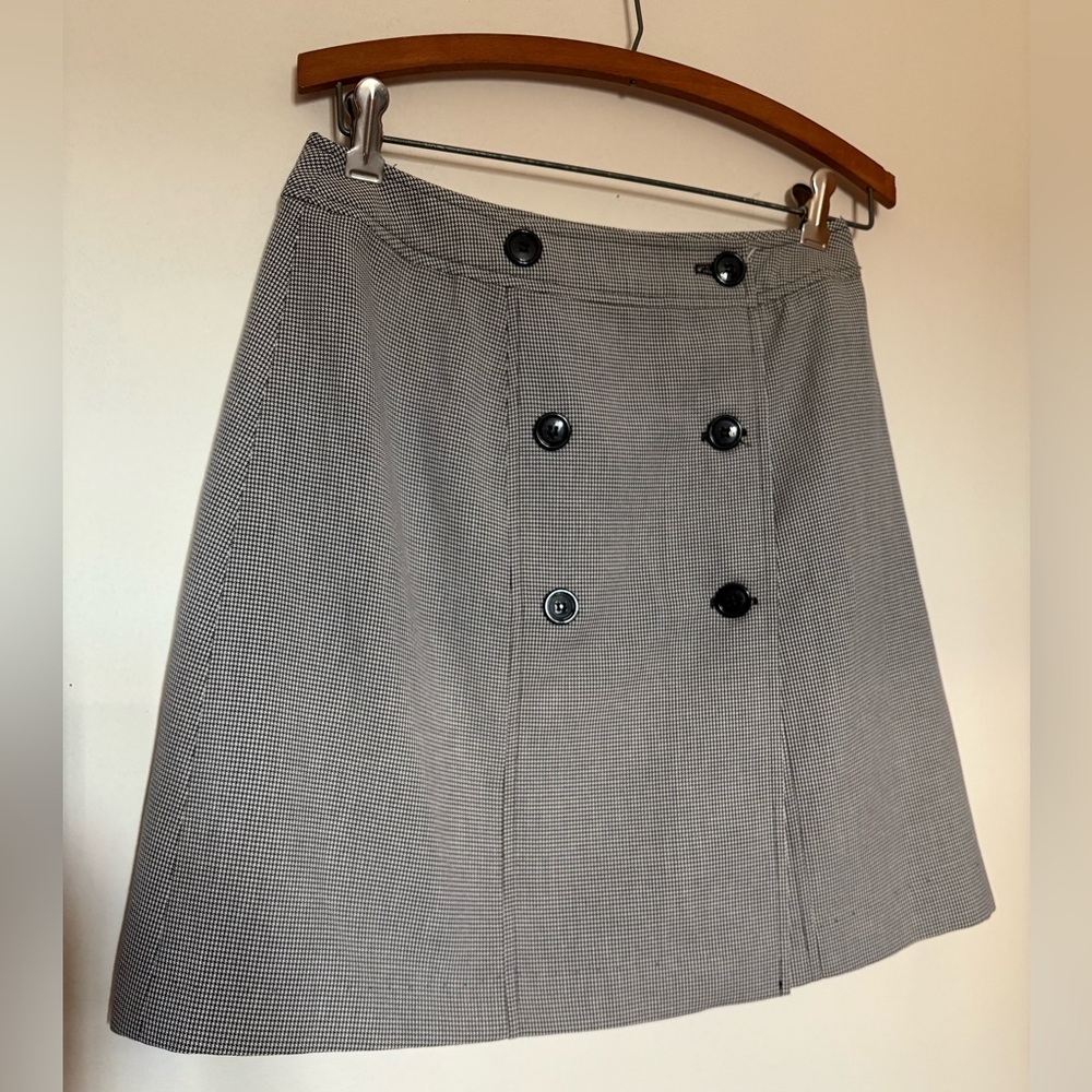 Vintage Wolfs-tooth double button Skirt